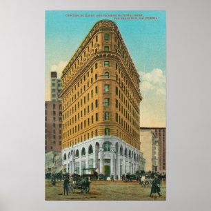Beskåda av Crockeren Bldg och den Crocker Poster
