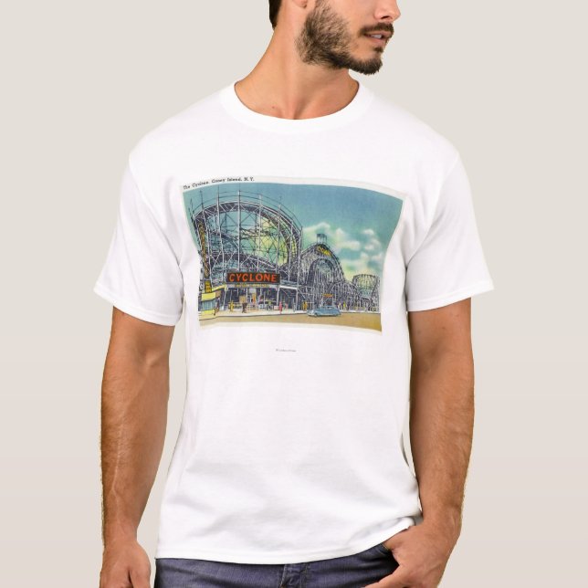 Beskåda av Cyclonerollercoasteren nr. 2 Tee (Framsida)