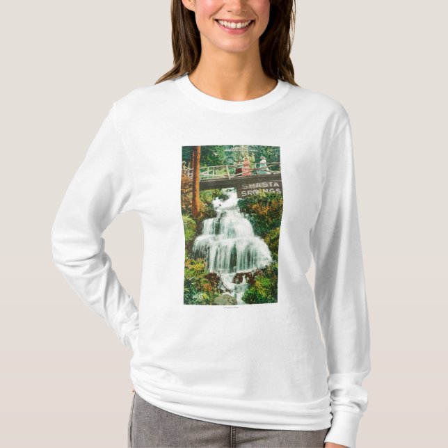Beskåda av de lägre FallsShasta vårarna, CA T Shirt (Framsida)