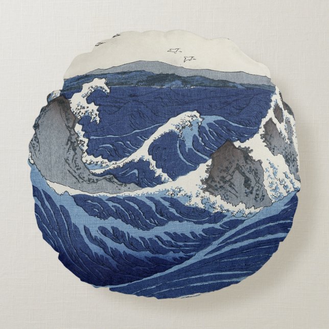 Beskåda av de Naruto bubbelpoolerna på Awa Rund Kudde (Framsidan)