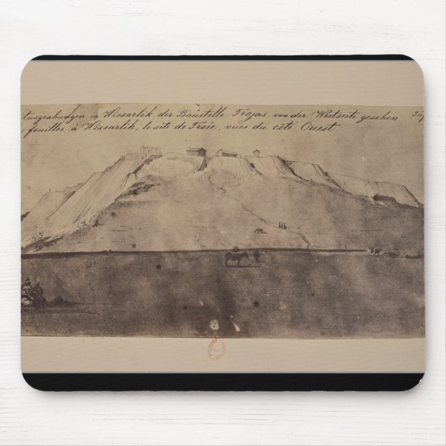 Beskåda av de Troy utgrävningarna som ses från Musmatta (Framsidan)