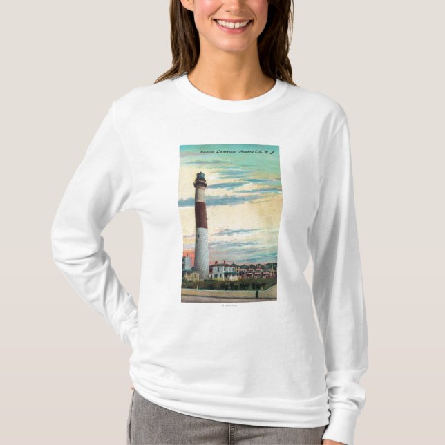 Beskåda av den Absecon LighthouseAtlantic staden, T-shirt (Framsida)