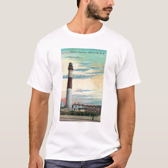 Beskåda av den Absecon LighthouseAtlantic staden, T-shirt (Framsida)