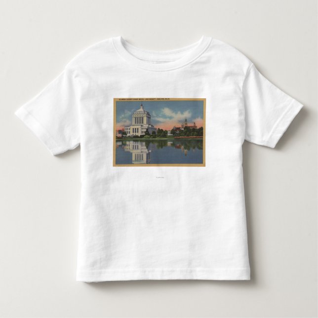 Beskåda av den Alameda County domstolsbyggnaden T-shirt (Framsida)