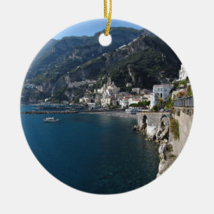 Beskåda av den Amalfi kusten Julgransprydnad Keramik