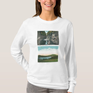 Beskåda av den Ausable svalgen och Saranac sjön Tee Shirt