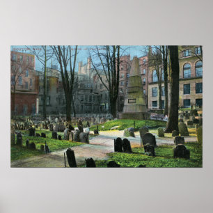 Beskåda av den Ben Franklins gravstenen Poster