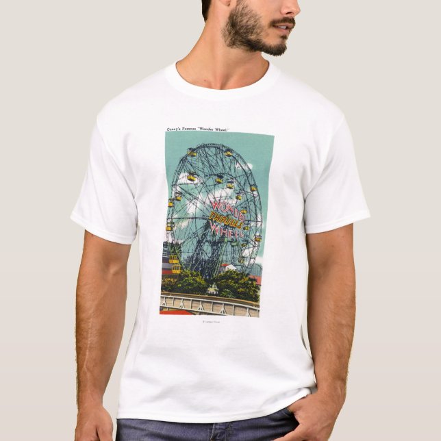 Beskåda av den berömda undra pariserhjulen tee shirt (Framsida)