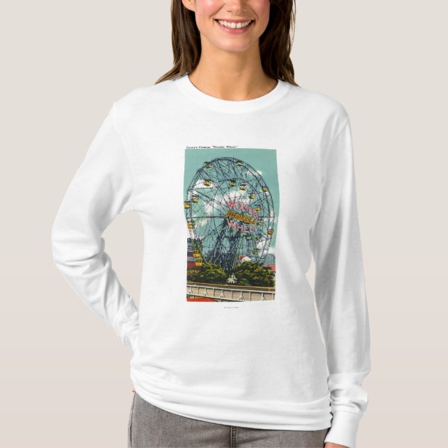 Beskåda av den berömda undra pariserhjulen tee shirt (Framsida)