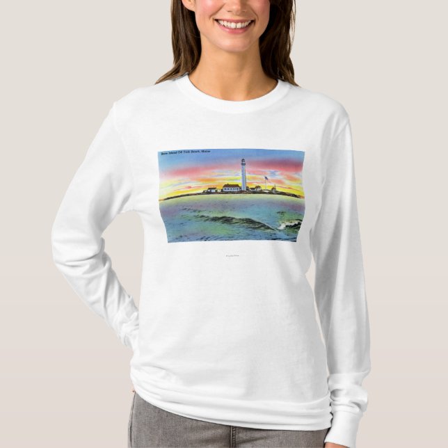 Beskåda av den Boonön och fyren från York Tee Shirt (Framsida)