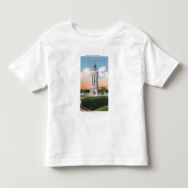 Beskåda av den Champlain minnesmärkemonumentet Tee Shirt (Framsida)