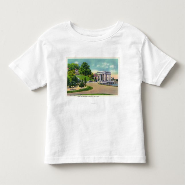 Beskåda av den Coles backen och Plymouth T-shirt (Framsida)