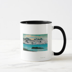 Beskåda av den Columbia glaciären, Alaska Mugg