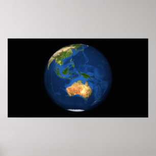 Beskåda av den fulla jordvisningen Indonesien, ha Poster