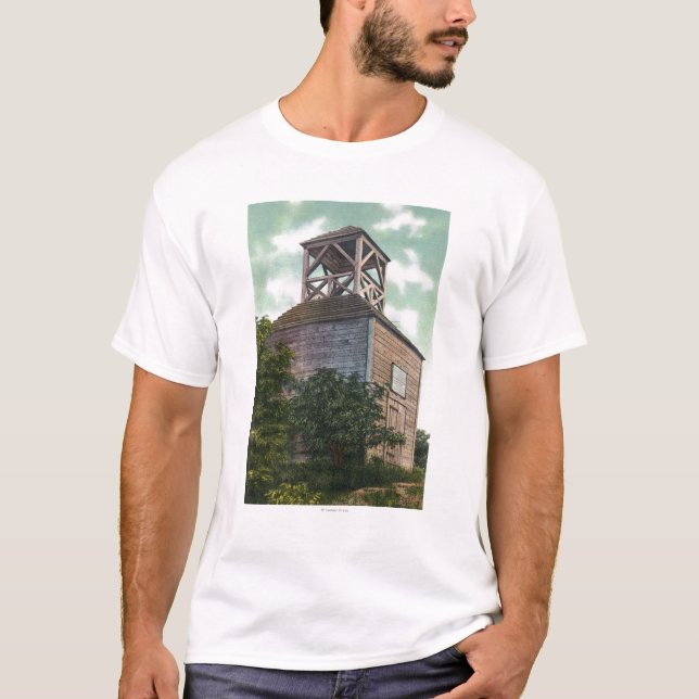 Beskåda av den gammala klockstapeln tee shirt (Framsida)