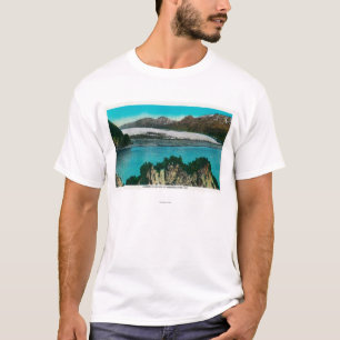 Beskåda av den Harding glaciären i T-shirt