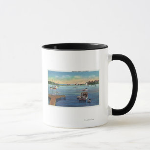 Beskåda av den Harwichport Wychmere hamnen Mugg