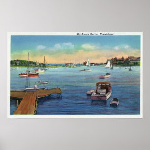 Beskåda av den Harwichport Wychmere hamnen Poster
