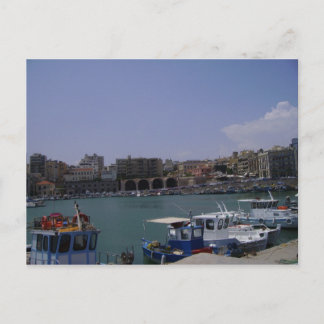 Beskåda av den Heraklion, Crete seaporten Vykort