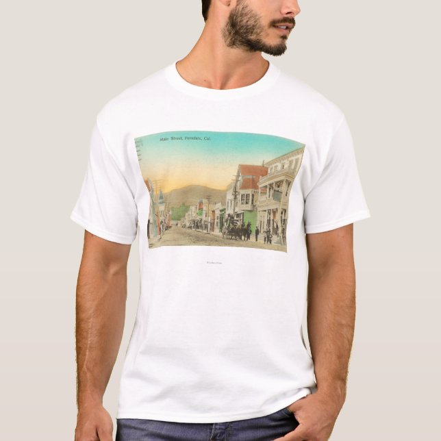 Beskåda av den huvudsakliga gatan, hästvagn t-shirt (Framsida)