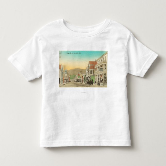 Beskåda av den huvudsakliga gatan, hästvagn tee shirt (Framsida)