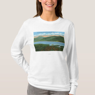 Beskåda av den indiska sjön och det snöig berg t-shirt