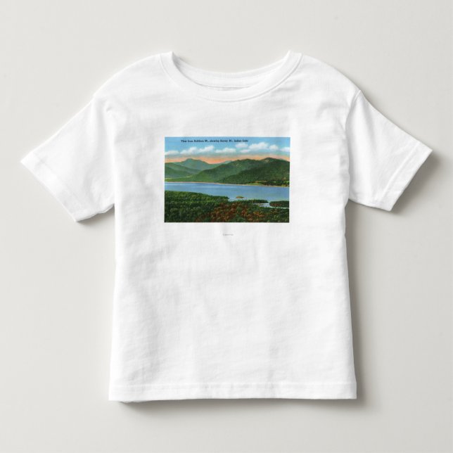 Beskåda av den indiska sjön och det snöig berg tee shirt (Framsida)