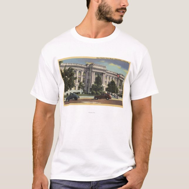 Beskåda av den Kern County domstolsbyggnaden Tee Shirt (Framsida)