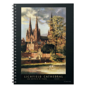 Beskåda av den Lichfield domkyrkan Anteckningsbok Med Spiral