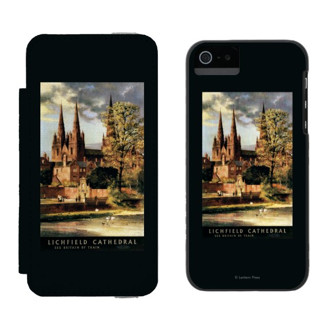 Beskåda av den Lichfield domkyrkan Incipio iPhone Wallet Skal (Sida vid Sida)