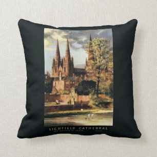 Beskåda av den Lichfield domkyrkan Kudde