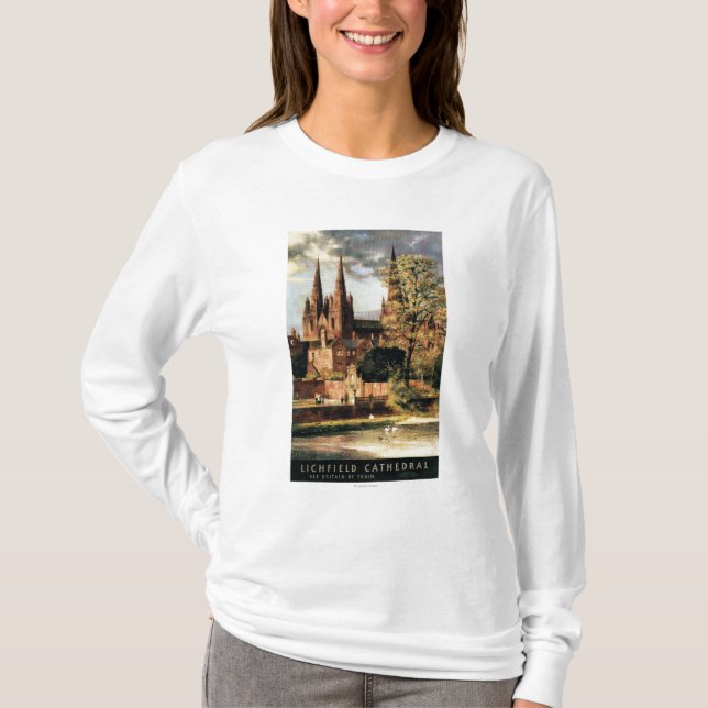 Beskåda av den Lichfield domkyrkan Tee (Framsida)