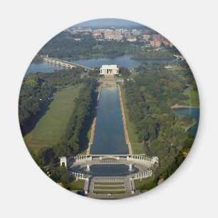 Beskåda av den Lincoln minnesmärken Magnet