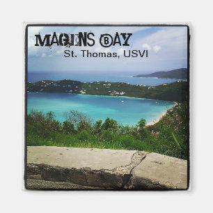 Beskåda av den Magens fjärden, St Thomas, USVI Magnet