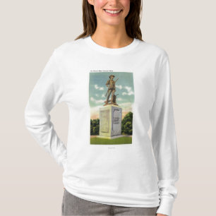 Beskåda av den minimala manstatyn t-shirt