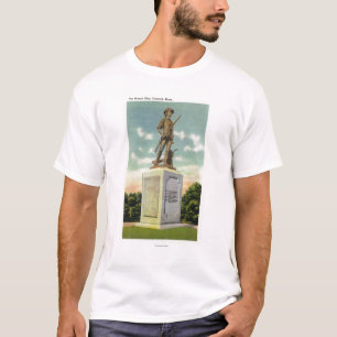 Beskåda av den minimala manstatyn tee shirt