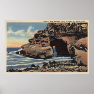 Beskåda av den naturliga bågen, smaragdCove Poster