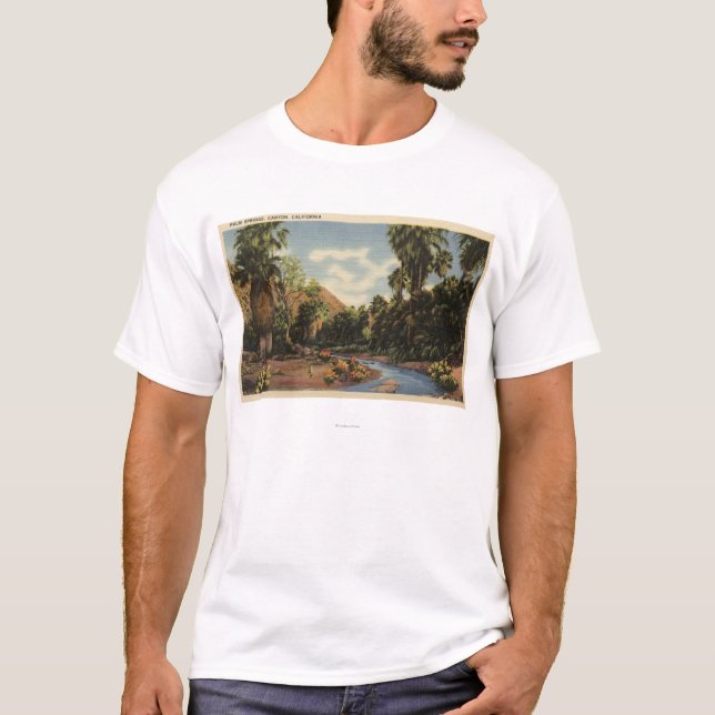 Beskåda av den Palm Spring kanjonen Tee Shirt (Framsida)