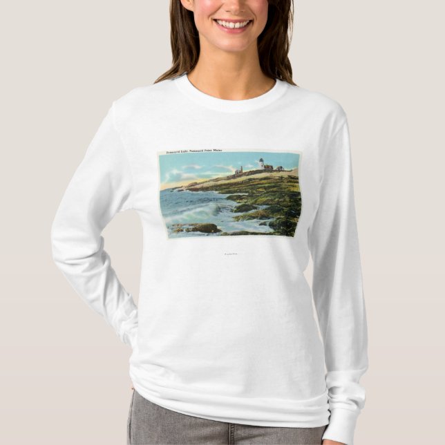 Beskåda av den Pemaquid fyren Tee Shirt (Framsida)