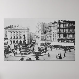 Beskåda av den Piccadilly cirkusen, C. 1900 Poster