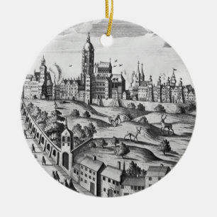 Beskåda av den Prague visningen den Julgransprydnad Keramik