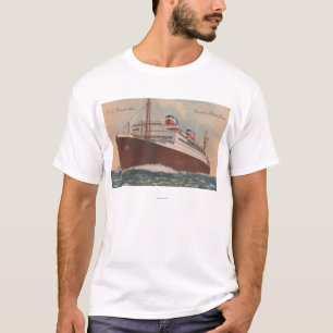 Beskåda av den S.S. Manhattan Cunard T Shirt