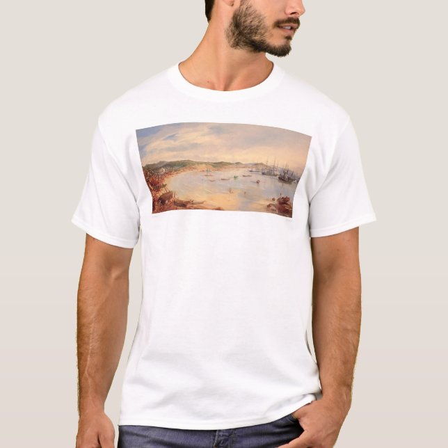 Beskåda av den San Francisco, Kalifornien hamnen T-shirt (Framsida)