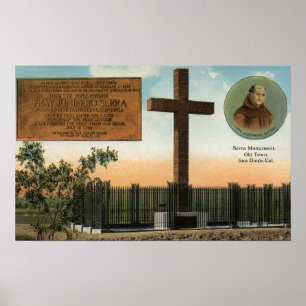 Beskåda av den Serra monumentet, den gammala Poster