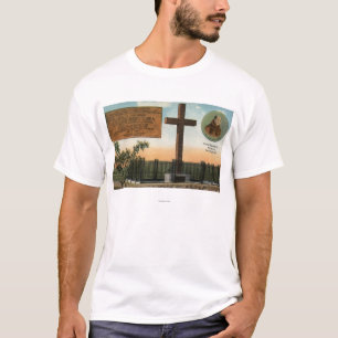 Beskåda av den Serra monumentet, den gammala Tee Shirt
