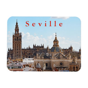 Beskåda av den Seville cathedral.en Magnet