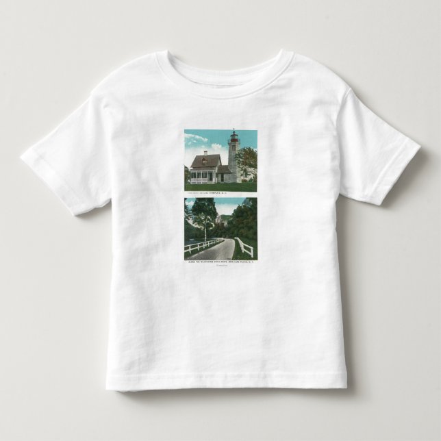 Beskåda av den sjöChamplain fyren Tee (Framsida)
