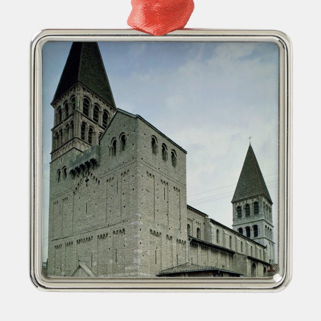 Beskåda av den västra facaden, det11th århundradet julgransprydnad metall (Framsidan)