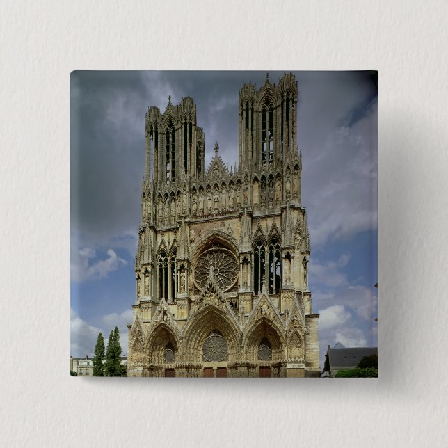 Beskåda av den västra facaden knapp (Framsida)