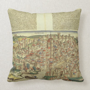 Beskåda av den walled staden av Florence, från Kudde